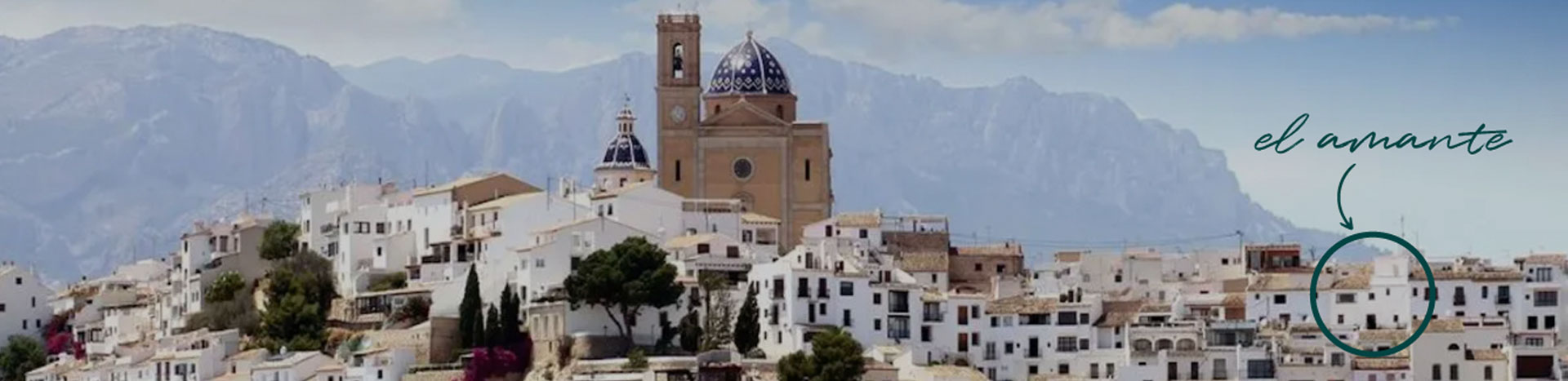 panorámica de altea señalando donde se encuentra el amante